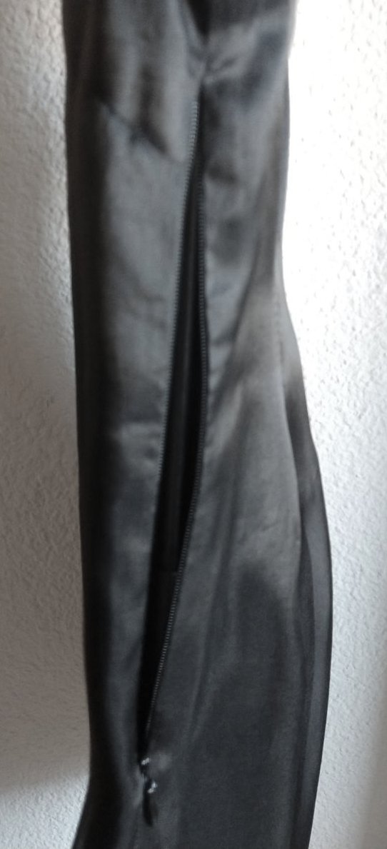 Vestido verano organza Negro y Blanco T-S. Nuevo