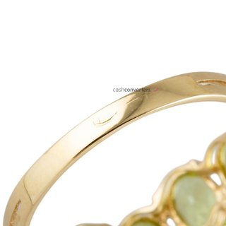 anillo oro 18k con piedra con olivina t. 18 (18,47 mm)