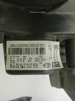 Faro derecho opel astra h 1.7 cdti (l48) 23374393