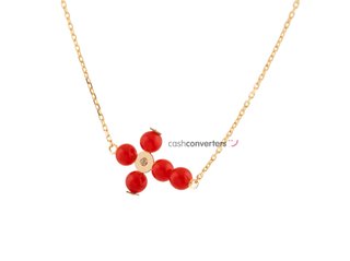 collar oro 18k con piedra 22cm