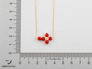 collar oro 18k con piedra 22cm