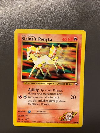 Carta Pokémon Blaine's Ponyta 63/132