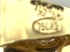 crucifijo oro 18k con piedra con circonita
