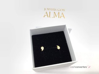 pendientes oro 18k con piedra con circonita