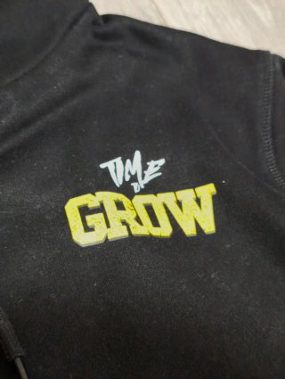 Sudadera Powerbarbell Time to Grow Negra
