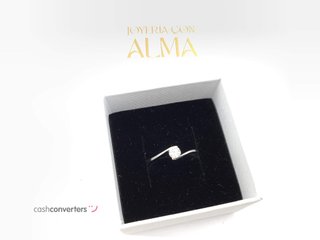 anillo plata 925mm con piedra con diamante de laboratorio