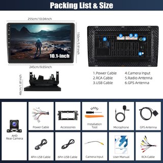 Radio Android 13 2+64GB CarPlay Toyota Auris