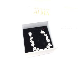 pendientes plata 925mm con piedra con circonita