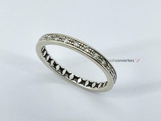 sortija oro 18k con piedra con diamante