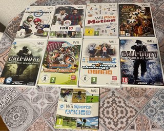 Megapack Nintendo Wii Negra + 9 Juegos Originales