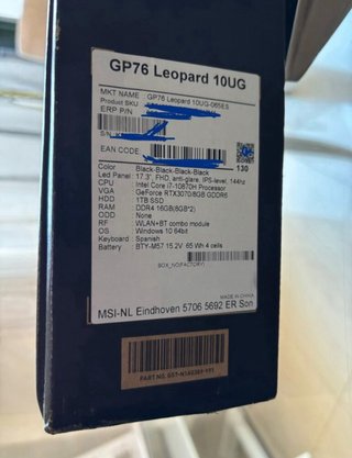 Portatil gaming intel i7  10th RTX 3070 16gb RAM