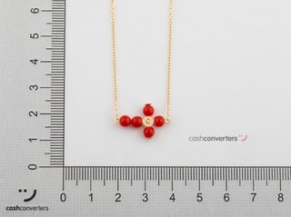 collar oro 18k con piedra 22cm