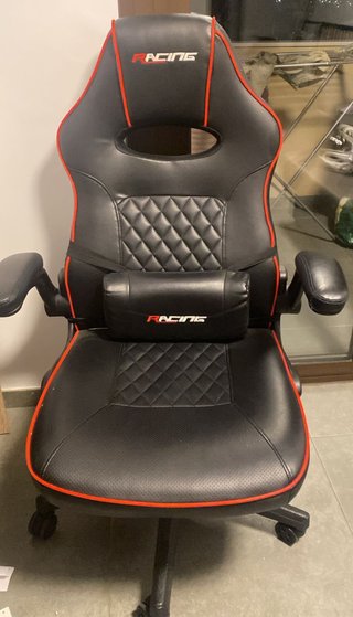 Silla Gaming RACING Negra con Detalles Rojos