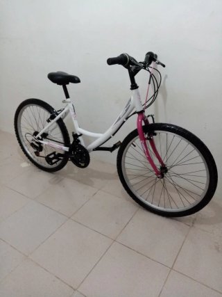 Bicicleta Niña 24 pulgadas Paseo Blanca/Rosa