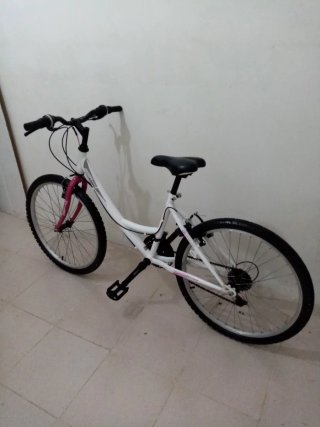 Bicicleta Niña 24 pulgadas Paseo Blanca/Rosa