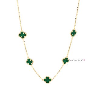 collar oro 18k con piedra 22cm