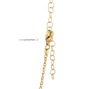 collar oro 18k con piedra 22cm