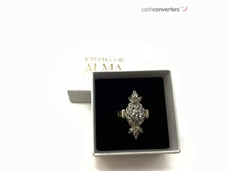 anillo oro 18k con piedra con diamante