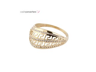 anillo oro 18k con piedra con circonita t. 13 (16,88 mm)