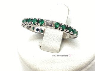 anillo oro 18k con piedra con esmeralda