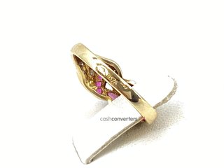 anillo oro 18k con piedra con diamante,rubi
