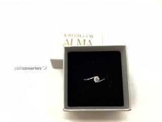 anillo plata 925mm con piedra con diamante de laboratorio
