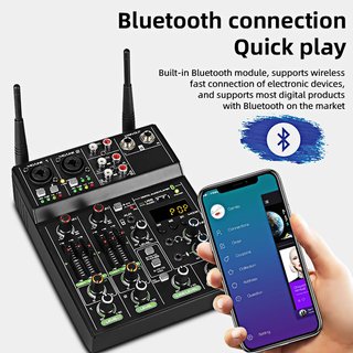 Mesa Mezclas Wireless Depusheng UF4-M 5 Canales