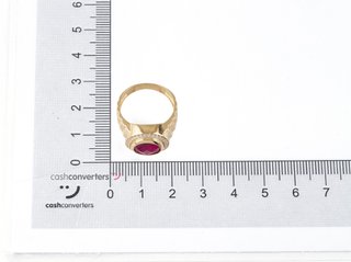 sello oro 18k con piedra con circonita