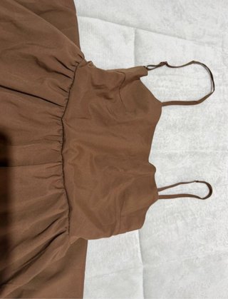 Vestido largo marrón chocolate