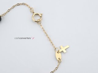 manita oro 18k con piedra con onix