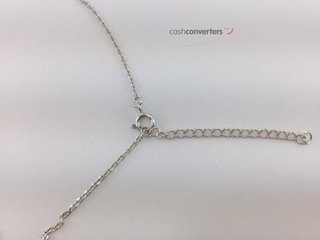 cadena plata 925mm con piedra con circonita 19 2.5cm