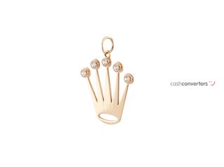 colgante oro 18k con piedra con circonita