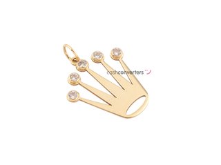 colgante oro 18k con piedra con circonita