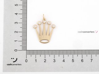 colgante oro 18k con piedra con circonita