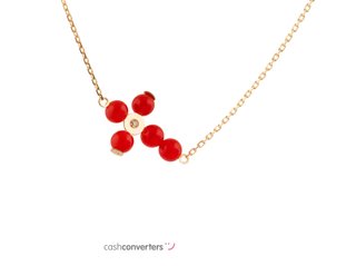 collar oro 18k con piedra 22cm