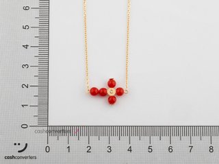 collar oro 18k con piedra 22cm