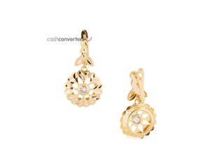 pendientes oro 18k con piedra con circonita
