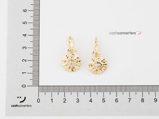 pendientes oro 18k con piedra con circonita