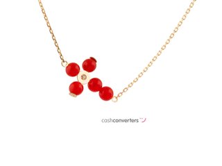collar oro 18k con piedra 22cm