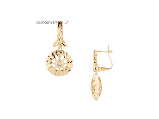 pendientes oro 18k con piedra con circonita