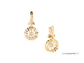 pendientes oro 18k con piedra con circonita
