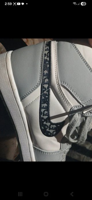 Air Dior Jordan Talla 42 Gris Blanco