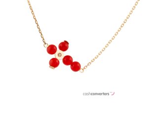 collar oro 18k con piedra 22cm