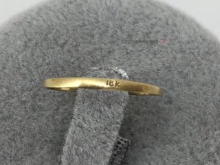 anillo oro 18k con piedra t. 12 (16,56 mm)