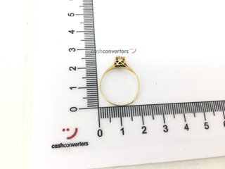 anillo oro 18k con piedra t. 12 (16,56 mm)