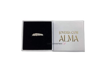 anillo plata 925mm con piedra con diamante de laboratorio