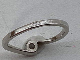 anillo plata 925mm con piedra con diamante de laboratorio