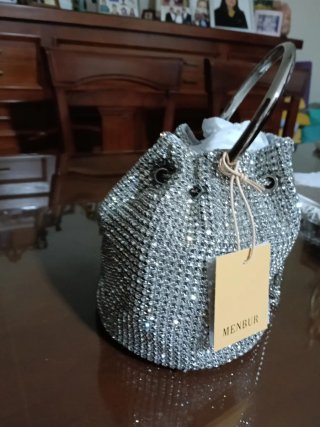 Bolso de fiesta plateado MENBUR