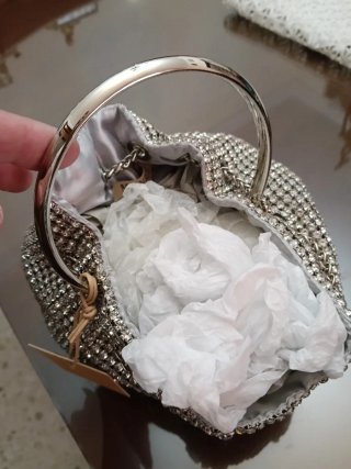 Bolso de fiesta plateado MENBUR