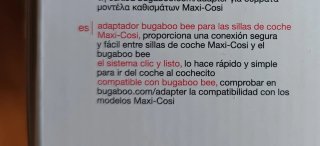 Adaptadores Maxi-Cosi para Bugaboo Bee